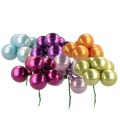 Floristik24 Mini Weihnachtskugeln am Draht Spiegelbeeren bunt 40mm 32St