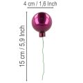 Mini Weihnachtskugeln am Draht Spiegelbeeren bunt 40mm 32St | Floristik24.de