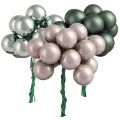 Floristik24 Spiegelbeeren Weihnachten Grün Perlmuttgrau Ø20mm 140 St