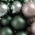 Spiegelbeeren Weihnachten Grün Perlmuttgrau Ø20mm 140 St | Floristik24.de