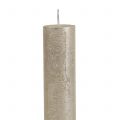Stabkerzen durchgefärbt Champagner 34mm x 240mm 4 St | Floristik24.de