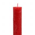 Stabkerzen durchgefärbt Rot 34mm x 240mm 4 St | Floristik24.de
