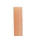 Floristik24 Stabkerzen durchgefärbt Peach Kerzen Orange 34×300mm 4St