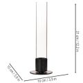 Stabkerzenhalter mit Glaszylinder Schlicht und zeitlos 31cm | Floristik24.de