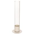 Floristik24 Stabkerzenhalter modern mit Glaszylinder und Sockel 31cm