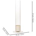 Stabkerzenhalter modern mit Glaszylinder und Sockel 31cm | Floristik24.de