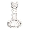 Floristik24 Kerzenhalter transparent Design klassisch Tischdekoration 12cm 2St