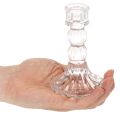 Kerzenhalter transparent Design klassisch Tischdekoration 12cm 2St | Floristik24.de