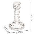 Kerzenhalter transparent Design klassisch Tischdekoration 12cm 2St | Floristik24.de