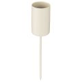 Floristik24 Stabkerzenhalter Metall am Stab Kerzenhalter Beige H11cm 4 St