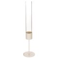 Floristik24 Stabkerzenhalter mit Glaszylinder modern 45cm