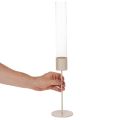 Kerzenhalter mit Glaszylinder auf Metallfuß 50cm | Floristik24.de