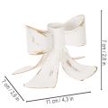 Stabkerzenhalter Schleife Vintage Dekoration 12cm | Floristik24.de