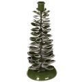Floristik24 Kerzenständer Tannenbaum Grün Metall-Dekoration 28cm