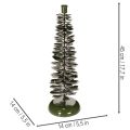Kerzenständer in Tannenbaum-Optik Grün Metall 45cm | Floristik24.de
