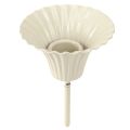 Floristik24 Kerzenhalter mit Dorn in Blütenform cremefarben 11cm 4St