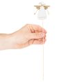 Dekostecker Engel aus Holz Schutzengel Figur am Stab 31cm 12St | Floristik24.de