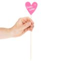 Dekostecker Herz Danke schön für Blumengeschenke 31cm 12St | Floristik24.de