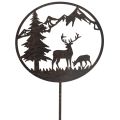 Floristik24 Dekostecker Waldtiere Hirsch und Kiefer 100cm