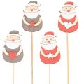Floristik24 Deko Stecker Weihnachtsmann für Gestecke und Topfpflanzen 31cm 12 Stück
