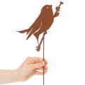 Vogel Gartenstecker Edelrost Dekostecker 52cm | Floristik24.de