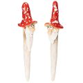 Floristik24 Zwerg zum Stecken Figur mit langem Bart und Pilzhut Deko 17cm 2St