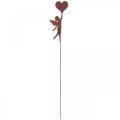 Floristik24 Gartenstecker Rost Engel mit Herz Deko Valentinstag 60cm