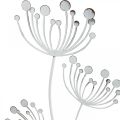 Frühlingsdeko, Dekostecker Blume Shabby Chic Weiß, Silbern L87cm B18cm