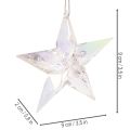 Dekoanhänger Stern Acryl irisierend klar Baumschmuck 9cm 6St | Floristik24.de