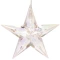 Dekoanhänger Stern Acryl irisierend klar Baumschmuck 9cm 6St | Floristik24.de
