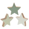 Floristik24 Holzstern Deko Set für Tisch und Fensterbank 5cm 9St