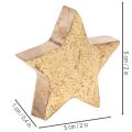 Deko Stern glänzend zur Tischdekoration 5cm 9St | Floristik24.de