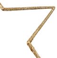 Floristik24 Stern-Set zum Hängen Gold, Glimmer 17-32cm