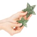 Deko Stern grün Drahtstern Set zwei Größen 10cm 12St | Floristik24.de