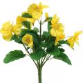 Floristik24 Künstliche Stiefmütterchen Gelb Kunstblume zum Stecken 30cm