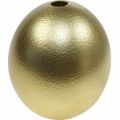 Straußenei Deko Ausgeblasen Osterdeko Gold Ø12cm H14cm | Floristik24.de