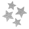 Floristik24 Sterne zum Streuen Silber sort. 4-5cm 40St