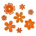 Streudeko Holzblume Orange 2cm - 4cm 96St