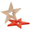 Floristik24 Weihnachtssterne zum Streuen Rot, Natur 4cm 72St