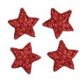 Floristik24 Streudeko Sterne Rot 2,5cm Glimmer 96St