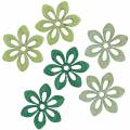Streudeko Blume Grün, Hellgrün, Mint Holzblumen zum Streuen 144St
