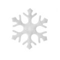 Streudeko Schneeflocken weiß 3,5cm 120St