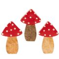 Pilze Deko Holz für Tischdekoration und Geschenke 6cm 8St | Floristik24.de