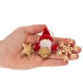 Strohanhänger Set Weihnachtsbaumschmuck Figuren und Sterne 6cm 30St | Floristik24.de