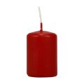 Floristik24 Stumpenkerzen Rote Adventskerzen klein Altrot 60/40mm 24St