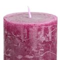 Stumpenkerzen durchgefärbt Berry Kerzen Lila 50×100cm 4 St | Floristik24.de