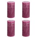 Stumpenkerzen durchgefärbt Berry Kerzen Lila 50×100cm 4 St | Floristik24.de