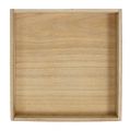 Floristik24 Tablett aus Holz mittel Natur 24,5cm x 24,5cm H3cm