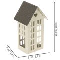 Lichthaus Set Metall drei Häuser auf Tablett 35cm 1Set | Floristik24.de