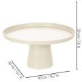 Dekoteller rund beige 40 cm hoher Fuß | Floristik24.de